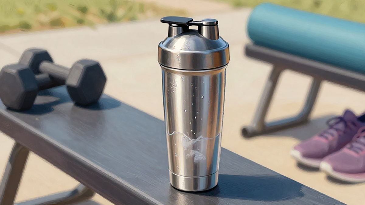 Review-Botol-Minum-Shaker-Stainless-Steel-yang-Tahan-Dingin-Seharian