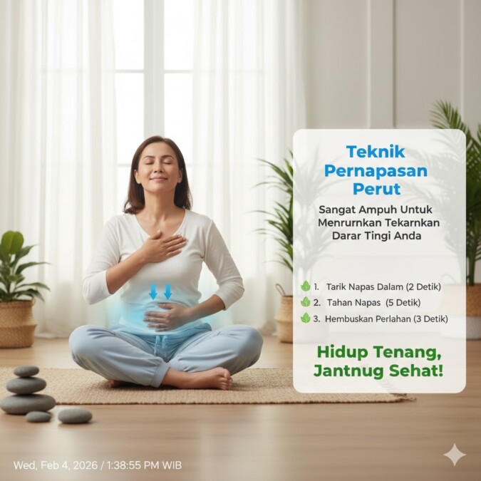 Teknik Pernapasan Perut Yang Sangat Ampuh Untuk Menurunkan Tekanan Darah Tinggi Anda