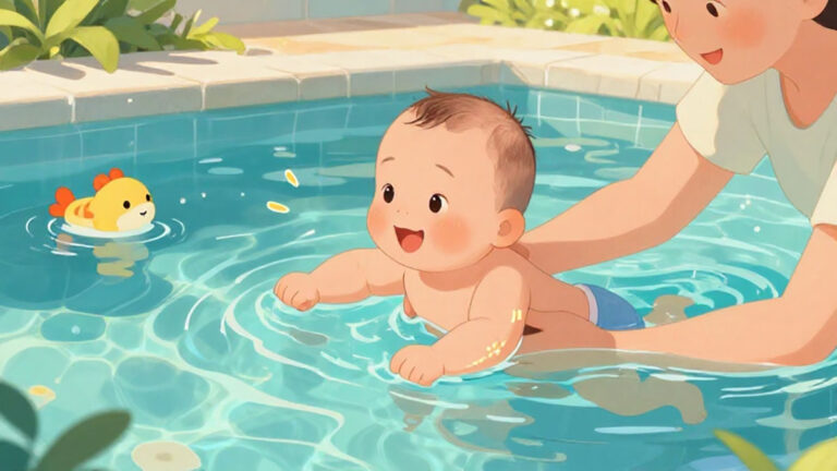 Manfaat-Berenang-bagi-Bayi-untuk-Melatih-Kekuatan-Otot