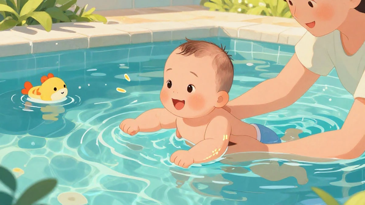 Manfaat-Berenang-bagi-Bayi-untuk-Melatih-Kekuatan-Otot